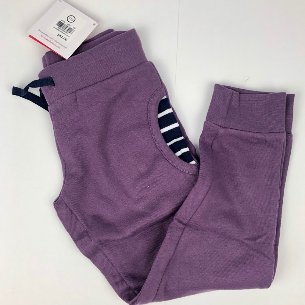 Hanna Andersson purple joggers size 110/5